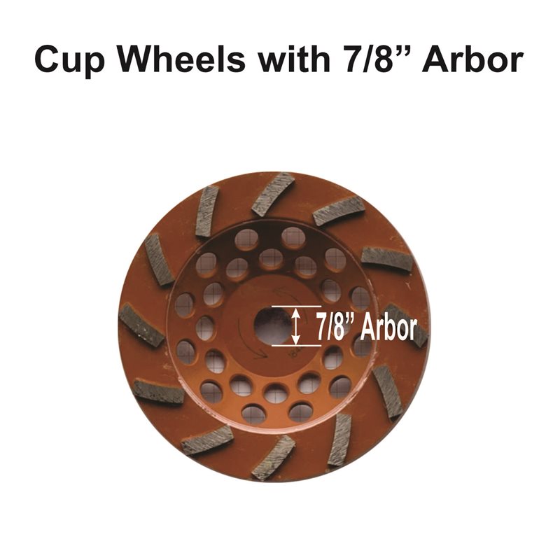 Cup Wheels with 7/8" Arbor
