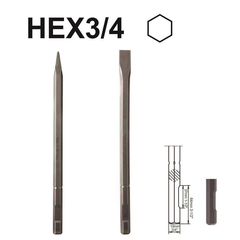 HEX3/4 Chisels
