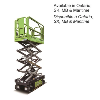 Zoomlion Scissor Lift, 19' height, 30" width