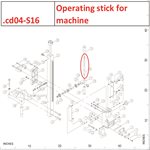 Operating stick for machine