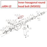 Inner hexagonal round head bolt (M5X55)