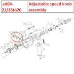 Adjustable speed knob assembly