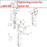 Tightening screw for water kit