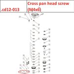 Cross pan head screw (M4x6)
