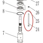Inner hexagonal round head screw (M6x105)
