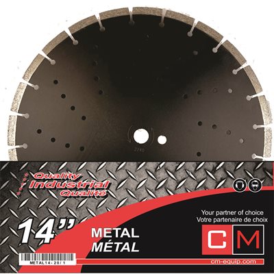 14" x 20mm / 1" diamond blade for cutting metals