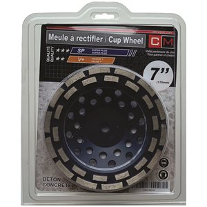 7" x 5 / 8-11 x Double-Rim Cup Wheel -Super Plus quality