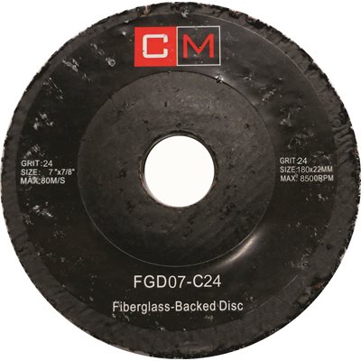 7" x 7 / 8" Fibreglass-Backed Disc, C24