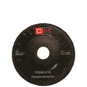 4.5" x 7 / 8" Fibreglass-Backed Disc, C16
