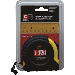 CM 25'x1" measuring tape, Imperial