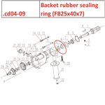 Backet rubber sealing ring (FB25x40x7)