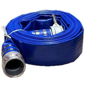 3" BLUE discharge hose-50', c / w C & E