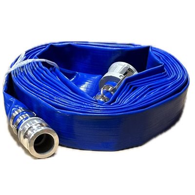 1.5" BLUE discharge hose-50', c / w C & E