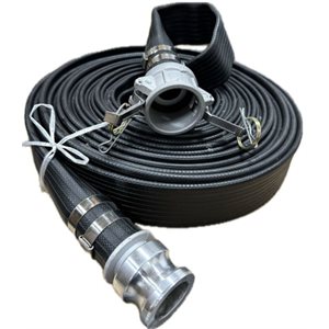 1.5" BLACK discharge hose-50', c / w C & E