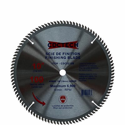 10"-5 / 8 Lame a Bois, 100 Dents 10"-5 / 8 Lame a Bois, 100 Dents